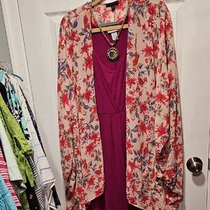 Signature Studio Plus Size Floral Kimono